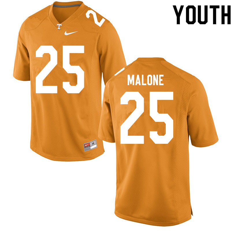 Youth #25 Antonio Malone Tennessee Volunteers College Football Jerseys Sale-Orange - Click Image to Close